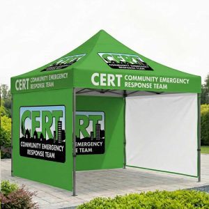 cert canopy green with 2 full walls
