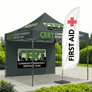 first aid feather flag