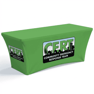 table cover stretch green